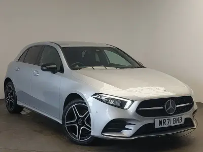 Used Mercedes A250 AMG Line Premium 218 HP (160 kW) 2021 Silver Hatchback