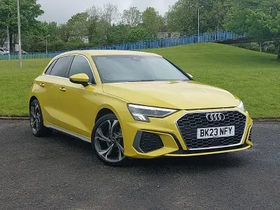 Used Audi A3 S-Line 110 HP (80 kW) 2023 Yellow Sedan