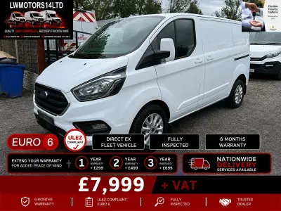 Used Ford Transit Custom Limited 130 HP (95 kW) 2021 White Van