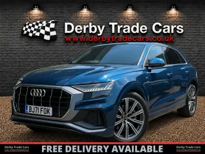 Used Audi Q8 S-Line 286 HP (210 kW) 2020 Blue SUV