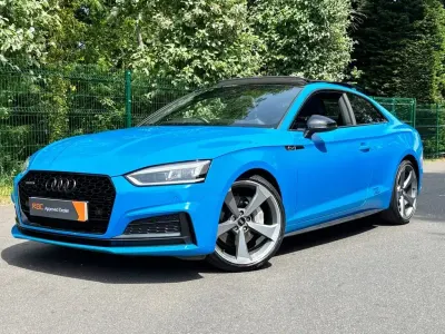 Used Audi A5 Black Edition 245 HP (180 kW) 2019 Turbo blue Coupe