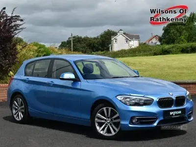 Used BMW 118 Sport Line 136 HP (100 kW) 2018 Blue Hatchback
