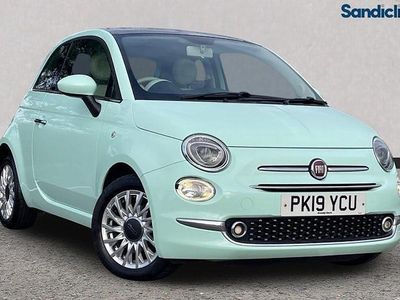 Green Used 2019 Fiat 500 Lounge Hatchback | £7,727 (Fair price)