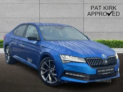 Used Skoda Superb SportlinePlus 150 HP (110 kW) 2024 Blue Hatchback