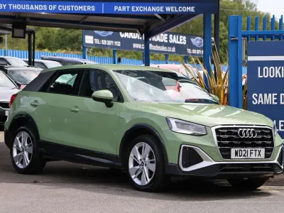 Used Audi Q2 S-Line 110 HP (80 kW) 2021 Green SUV