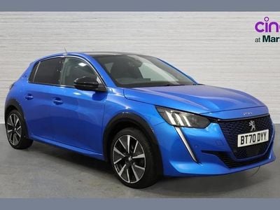 Blue Used 2020 Peugeot e-208 GT-line Hatchback | £10,108 (Fair price)