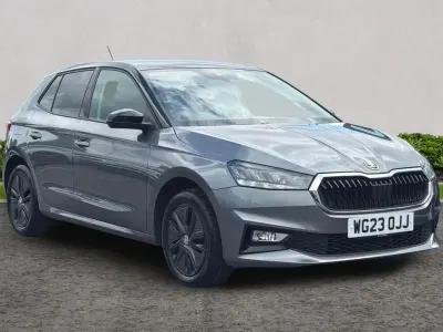 Used Skoda Fabia Colour Edition 94 HP (69 kW) 2023 Graphite grey metallic body / black magic pearl effect roof Hatchback