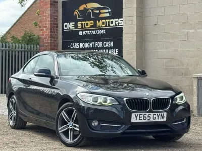 Begagnad BMW 218 Sport Line 2015 Svart Sportkupé
