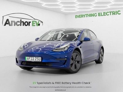 Used Tesla Model 3 Long Range AWD 258 kW (351 HP) 2022 Blue Sedan