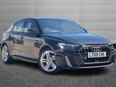 Used Audi A1 Sportback S-Line 114 HP (83 kW) 2019 Mythos black Hatchback
