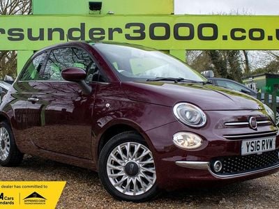 Used Fiat 500 Lounge 69 HP (50 kW) 2016 Red Hatchback