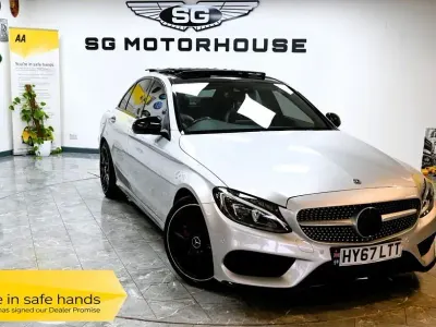 Used Mercedes C200 AMG Line Premium Plus 184 HP (135 kW) 2017 Silver Sedan