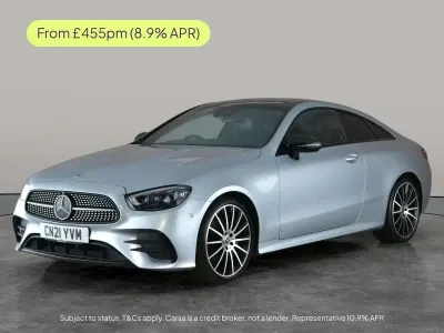 Begagnad Mercedes E220 AMG line 2021 Silver Sportkupé