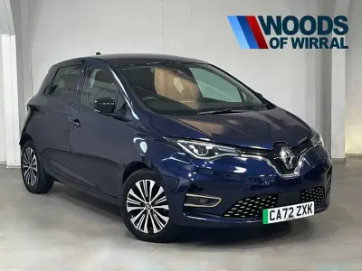 Begagnad Renault Zoe Techno 100 kW (136 HK) 2023 Blå Halvkombi