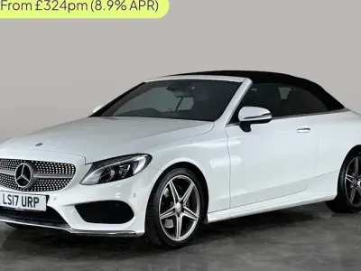 Used Mercedes C220 AMG line 170 HP (125 kW) 2017 White Cabriolet