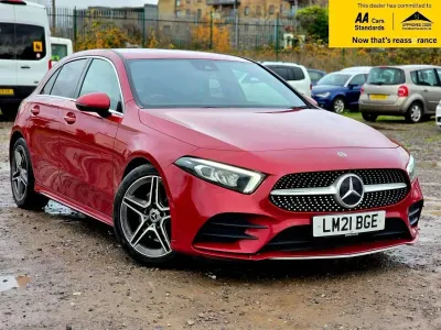 Used Mercedes A190 AMG line 190 HP (139 kW) 2021 Red Hatchback