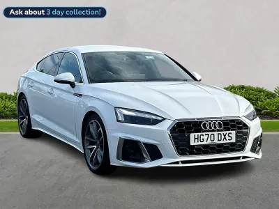 Used Audi A5 Sportback S-Line 163 HP (119 kW) 2020 White Hatchback