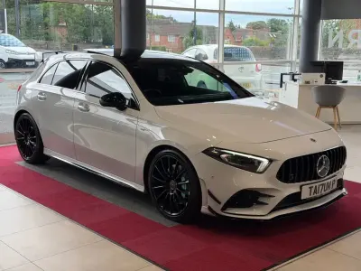 Used Mercedes A35 AMG Premium Plus 300 HP (220 kW) 2021 White Hatchback