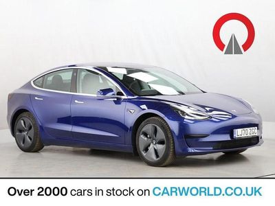 Used Tesla Model 3 Standard Range Plus 239 kW (325 HP) 2020 Blue Sedan