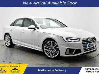 Used Audi A4 S-Line 150 HP (110 kW) 2019 White Sedan