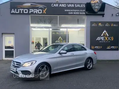 Used Mercedes C220 AMG line 170 HP (125 kW) 2018 Silver Sedan