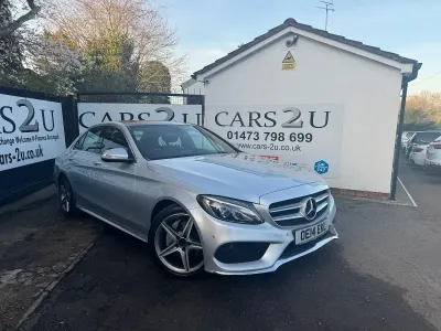 Used Mercedes C220 AMG Line Premium 170 HP (125 kW) 2014 Silver Sedan