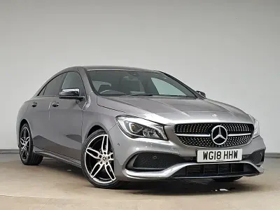 Used Mercedes CLA180 AMG line 122 HP (89 kW) 2018 Grey Coupe