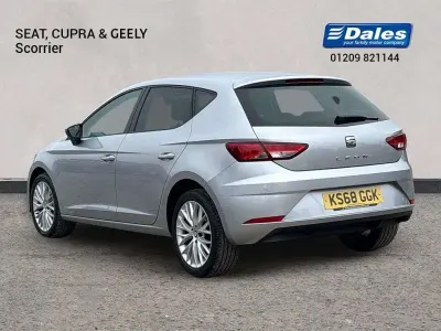 Used Seat Leon SE Dynamic 108 HP (79 kW) 2018 Silver Hatchback