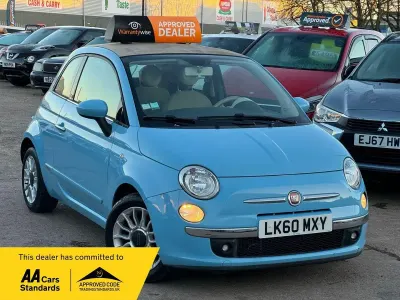 Used Fiat 500C S 85 HP (62 kW) 2010 Blue Cabriolet