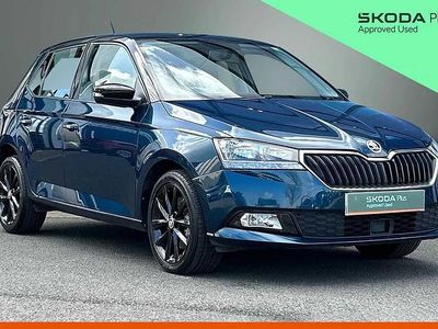 Used Skoda Fabia Colour Edition 94 HP (69 kW) 2021 Petrol blue metallic black magic pearl effect Hatchback