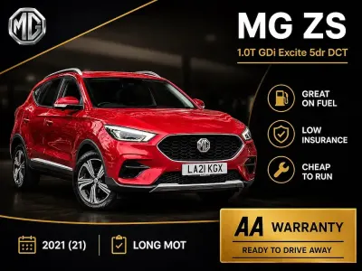 Used MG ZS Excite 111 HP (81 kW) 2021 Red SUV