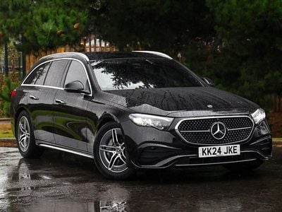 Black Used 2024 Mercedes E220 AMG line Estate | £41,998 (A bit pricey)