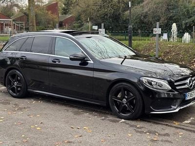 Black Used 2017 Mercedes C220 AMG line Estate | £10,495 (Fair price)