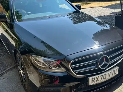 Used Mercedes E220 AMG line 194 HP (142 kW) 2020 Black Estate
