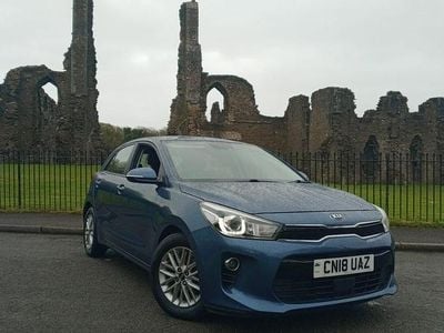 Begagnad Kia Rio 76 HK (55 kW) 2018 Blå Halvkombi