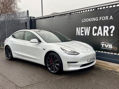 White Used 2020 Tesla Model 3 Performance Sedan | £19,995 (Fair price)