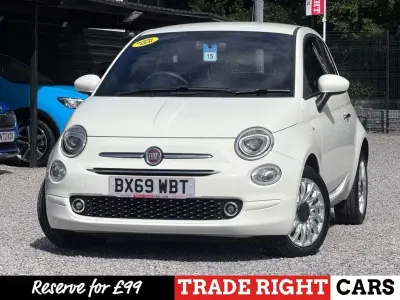 Used Fiat 500 Lounge 69 HP (50 kW) 2019 White Hatchback