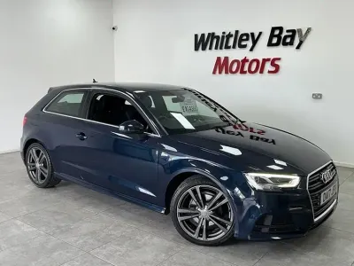 Used Audi A3 S-Line 150 HP (110 kW) 2017 Blue Hatchback