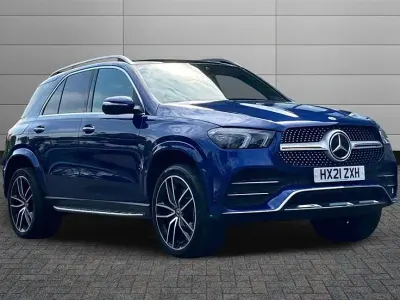 Begagnad Mercedes GLE400 AMG line 330 HK (242 kW) 2021 Blå Kombi