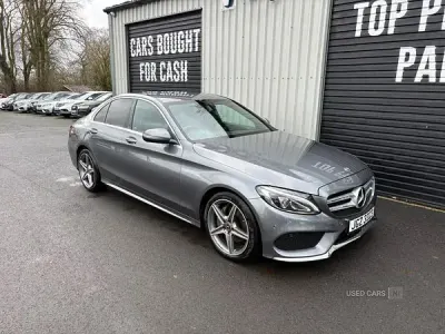Używany Mercedes C220 AMG line 170 KM (125 kW) 2018 Szary Sedan/Limuzyna