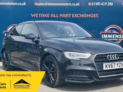 Used Audi A3 S-Line 116 HP (85 kW) 2017 Black Hatchback