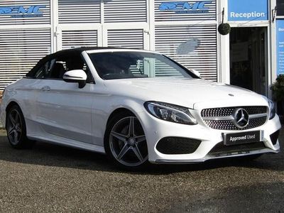 Used Mercedes C220 AMG line 170 HP (125 kW) 2017 White Cabriolet