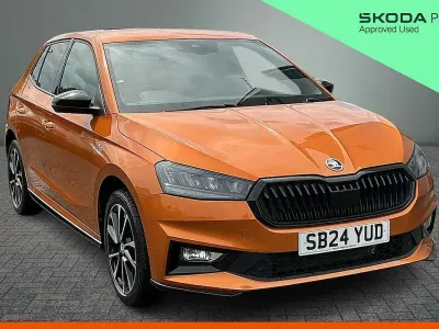 Used Skoda Fabia Monte Carlo 85 HP (62 kW) 2024 Phoenix orange metallic Hatchback