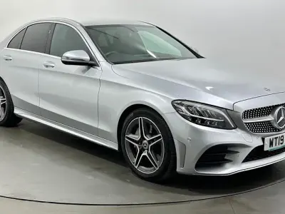 Used Mercedes C300 AMG line 258 HP (189 kW) 2019 Silver Sedan