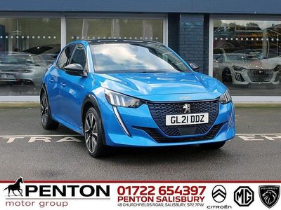 Used Peugeot e-208 Premium 100 kW (136 HP) 2021 Blue Hatchback