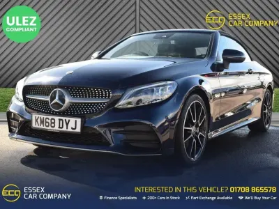 Used Mercedes C300 AMG Line Premium 245 HP (180 kW) 2018 Blue Cabriolet