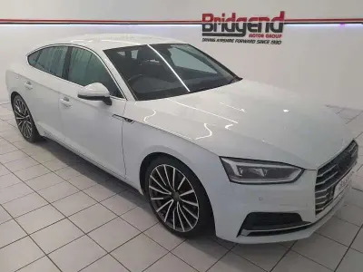 Used Audi A5 Sportback S-Line 190 HP (139 kW) 2019 White Hatchback