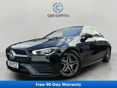 Used Mercedes CLA200 AMG line 163 HP (119 kW) 2019 Black Coupe