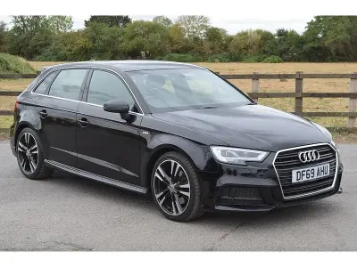 Used Audi A3 S-Line 150 HP (110 kW) 2019 Black Sedan