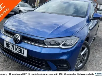 Usata VW Polo R-line 95 CV (69 kW) 2021 Blu Utilitaria